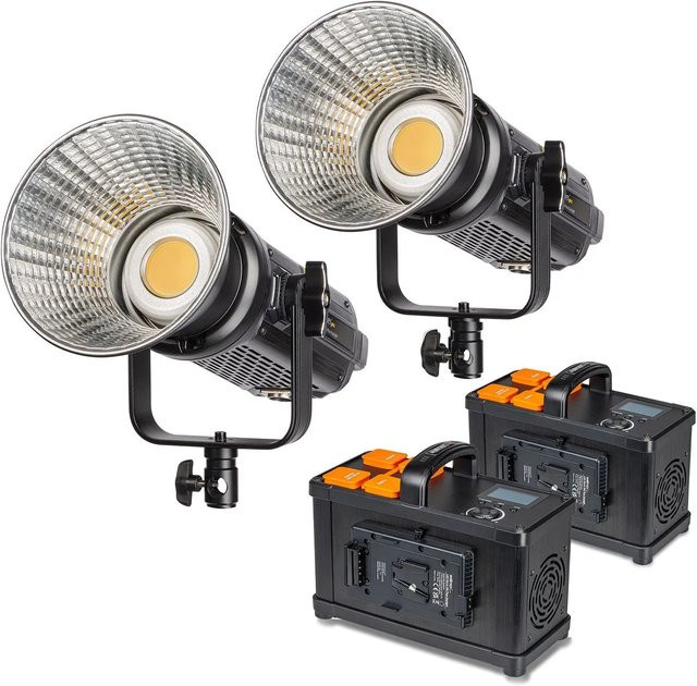 Walimex Pro 2X Led Niova Plus Daylight 350W Studioleuchte Videolicht in Schwarz - Bild 1