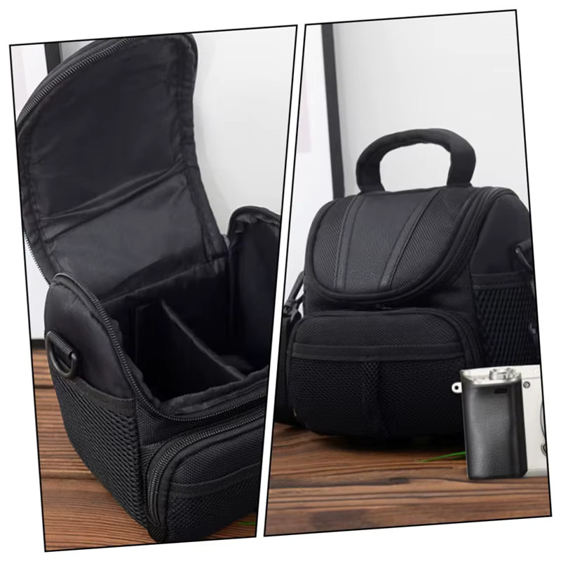DIXSG Kamera-Schultertasche für DSLR-Kameras, wasserdicht und stoßfest, Schwarz - Bild 3