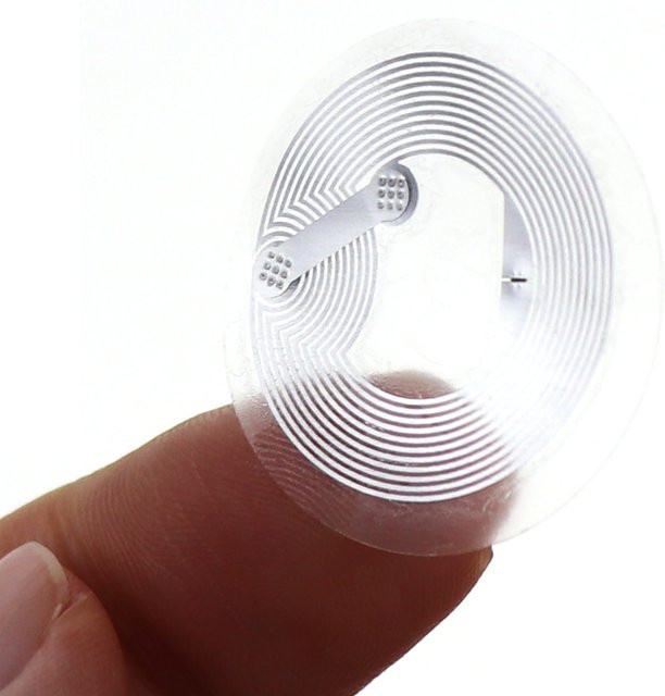 Ntag213 Ntag215 NFC-Tag-Aufkleber 13,56 MHz ISO14443A RFID-Klebeetiketten in Transparent - Bild 1