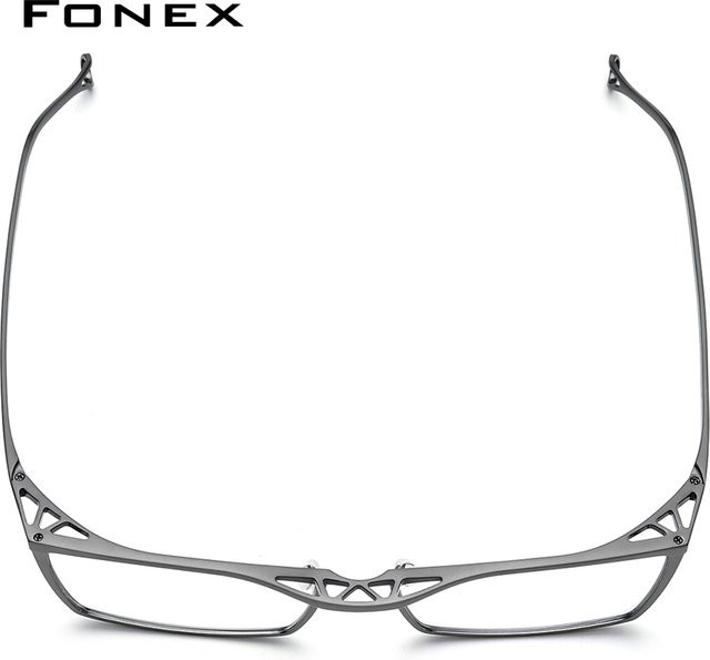 FONEX Brillengestell Quadratisch, Titan, Vollrand, Herren - Bild 1