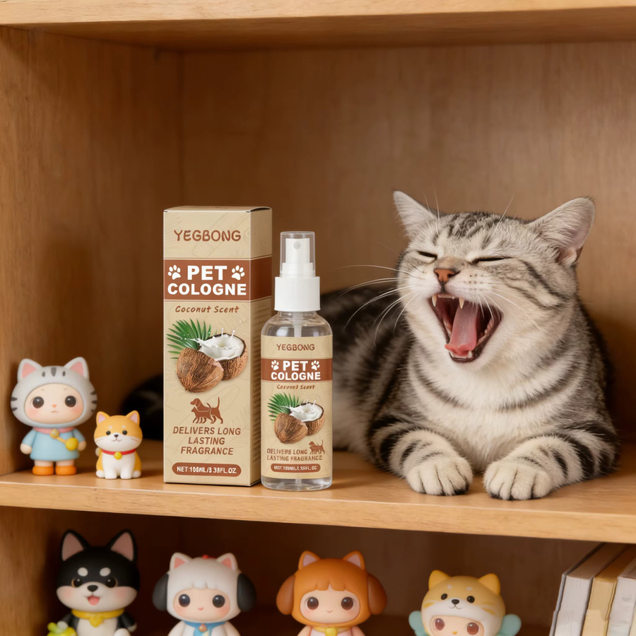 Yegbong Kokosnussöl Haustier-Deodorant-Spray für Katzen und Hunde zur Geruchsbeseitigung und für langanhaltende Frische - Bild 2