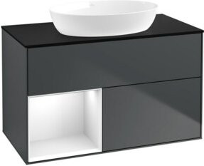 V&B Waschtischunterschrank Finion 100 in Blau lackiert, B/T/H: 100 x 50,1 x 50,1 cm - Bild 1