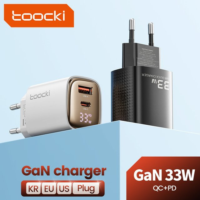 Toocki 33W USB-C Schnellladegerät mit digitaler Anzeige für iPhone, Samsung Galaxy und Xiaomi - Bild 1