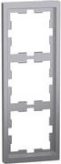 Merten D-Life Rahmen Abdeckung System Design dreifach Edelstahl silber MEG4030-6536 - Bild 1