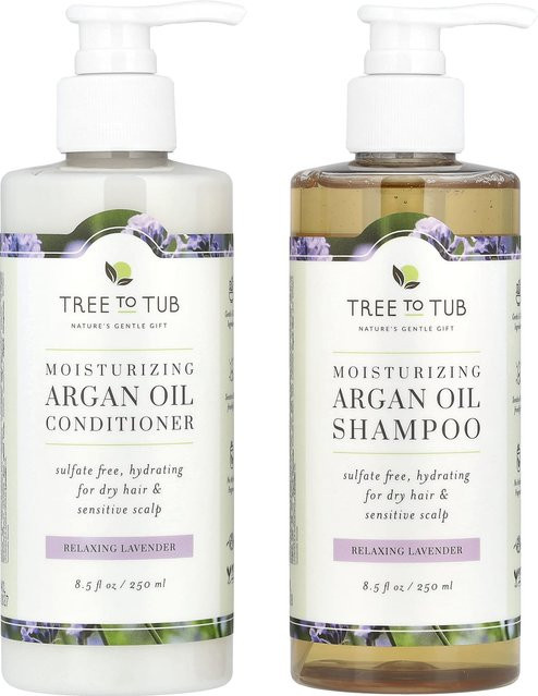 Tree To Tub Shampoo & Spülung Set Arganöl, 250 ml, Trockenes Haar - Bild 1