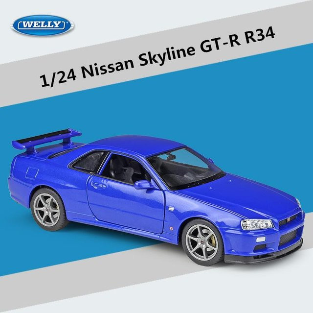 Welli Nissan Skyline Gtr R34, Sportwagen Modell, 1:24, Metall, ab 18 Jahre - Bild 1