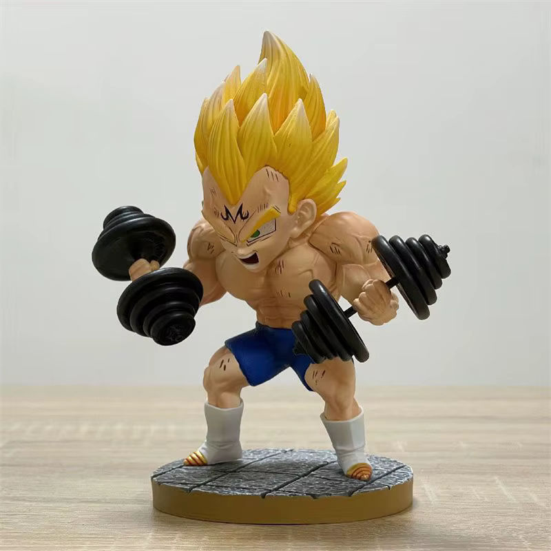 Bandai Dragon Ball Z Sammelfigur Trunks Vegeta Goku Bodybuilding Fitness Motiv in Mehrfarbig - Bild 3