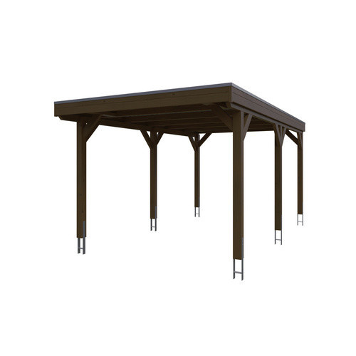 SKANHOLZ Carport Grunewald in Braun mit Firsthöhe: 243 cm, Breite: 321 cm, Tiefe: 554 cm - Bild 2