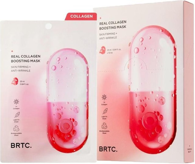 BRTC Real Collagen Boosting Mask, 250 ml, mit Kollagen, Hyaluronsäure, Elastin - Bild 1