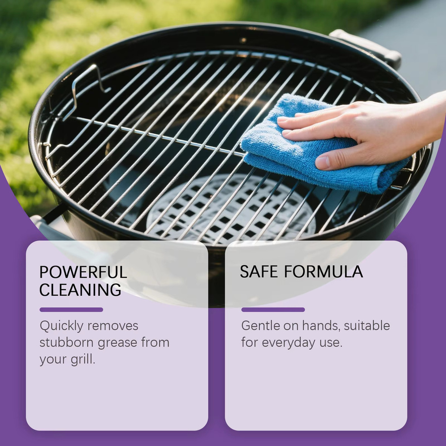 JAKEHOE BBQ-Grillrost-Reiniger Entfettungsspray für Grill, Ofen und Küchenoberflächen, 120 ml - Bild 3
