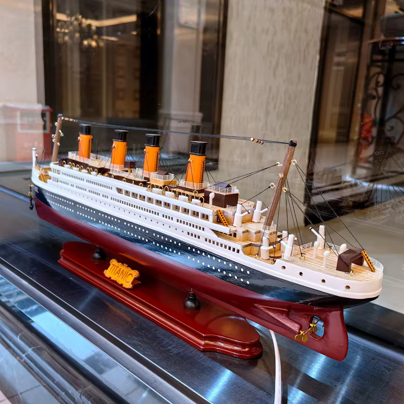 AT 99 MODEL Titanic-Kreuzfahrtschiff-Modell, Holz, 60 cm, statisches Modell - Bild 5