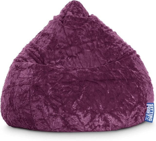Sitting Point Sitzsack Fluffy XL in Aubergine mit abnehmbarem Bezug, B/H: 70 x 110 cm - Bild 1