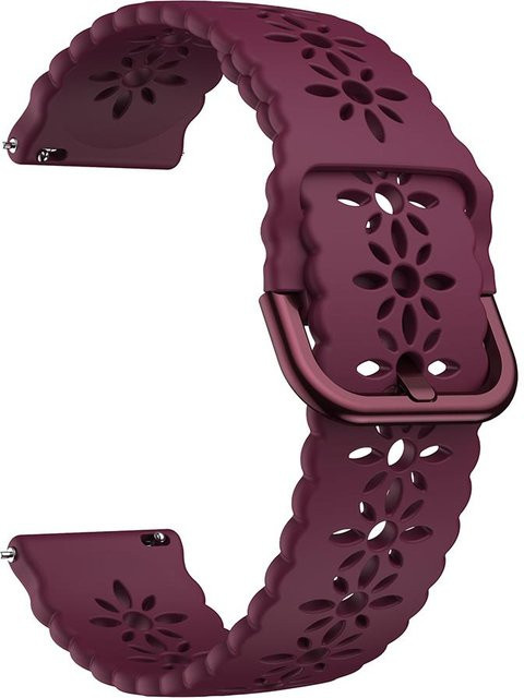 Uhrenarmband Silikon, 20 mm, weinrot, Damen - Bild 1