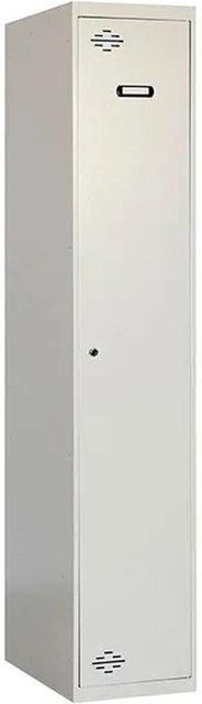 PROREGAL Metallspind Amego 1 Kleiderspind mit 1 Abteil in Lichtgrau, H x B x T: 180 x 40 x 50 cm - Bild 1