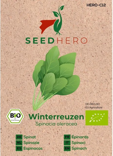 Seedhero BIO Spinat Winterreuzen Gemüsesamen 250 g - Bild 1