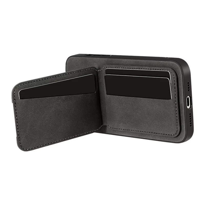 Luxuriöse iPhone Handyhülle aus PU-Leder mit Kartenhalter und Brieftaschen-Funktion in Grün - Bild 5