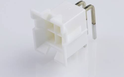 Molex Einbau-Buchsenleiste Standard in Weiß mit Goldkontakten, 4-polig - Bild 1