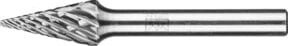 PFERD Hartmetall Hochleistungsfrässtift STEEL Spitzkegel SKM in Silber, Durchmesser: 10 mm, Länge: 20 mm, Schaft-Durchmesser: 6 mm für Stahl - Bild 1