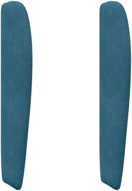 vidaXL Kopfteil Ohr Blau Samt B/H/T: 80 x 6 x 23 cm - Bild 1