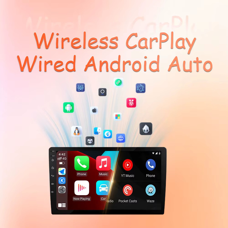9 Zoll Android GPS-Navigationssystem für Ford Mustang 2010-2014 mit QLED Touchscreen, WiFi, Wireless CarPlay und DSP Stereo in Schwarz - Bild 4