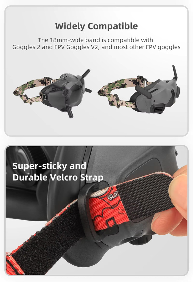 Verstellbares Kopfband für DJI Avata Goggles 2 und FPV Goggles V2 in Grün/Mehrfarbig - Bild 4