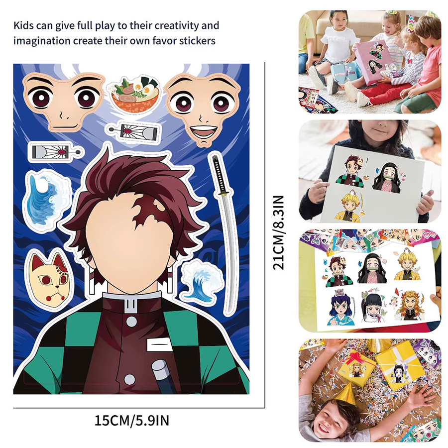 Bandai Anime-Dämonentöter-Puzzle-Aufkleber, Bunt / Mehrfarbig, Set / Bundle - Bild 3