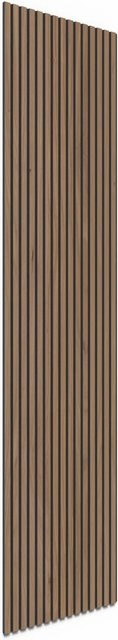 Denpanels Akustikpaneel Wandverkleidung Walnuss Natur mit schwarzem Akustikfilz und Streifenoptik, Höhe: 240 cm - Bild 1