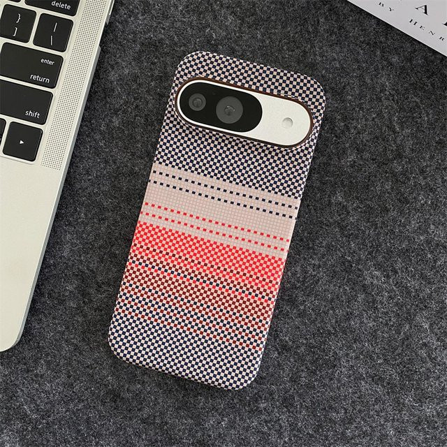 Magnetische Handyhülle mit Kevlar-Muster für Google Pixel 8, 7, 9 Pro XL und 7 Pro, kompatibel mit MagSafe, Farbe: Multicolour - Bild 1