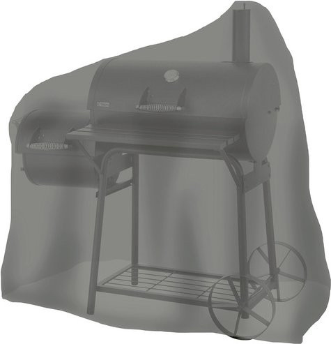 TEPRO Grillabdeckhaube für Smoker aus Polyester, anthrazit-silber, B: 125,7 cm, H: 119,4 cm, T: 73,7 cm - Bild 1