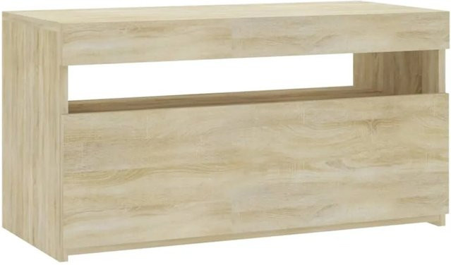 vidaXL TV-Schrank mit LED-Leuchten in Sonoma-Eiche, B/T/H: 75 x 35 x 40 cm - Bild 1