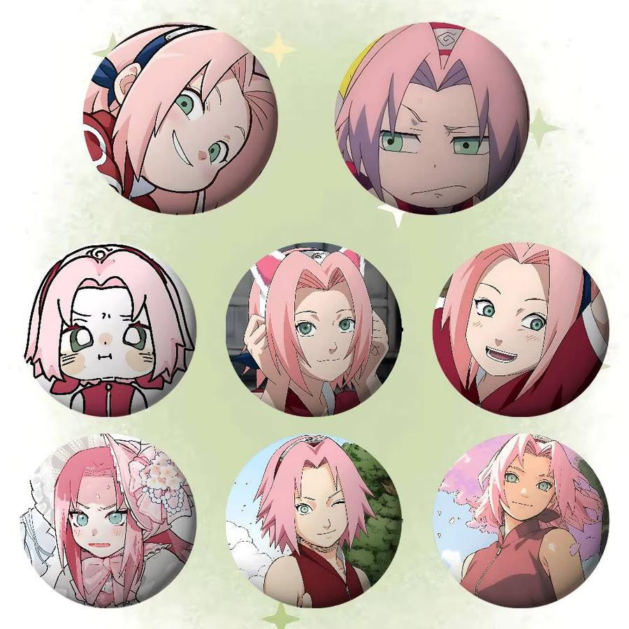 Naruto Anstecknadel, Brosche, Metall, S-Sakura H-Haruno Abzeichen - Bild 2
