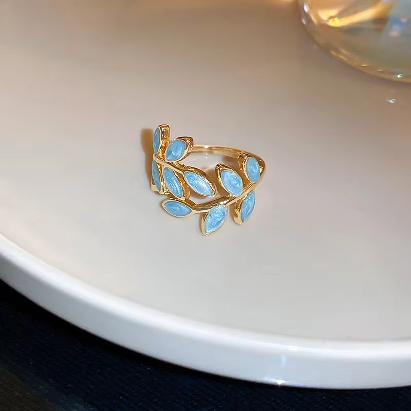 DREJEW Ring, Blatt-Design, Gold, Damen - Bild 4