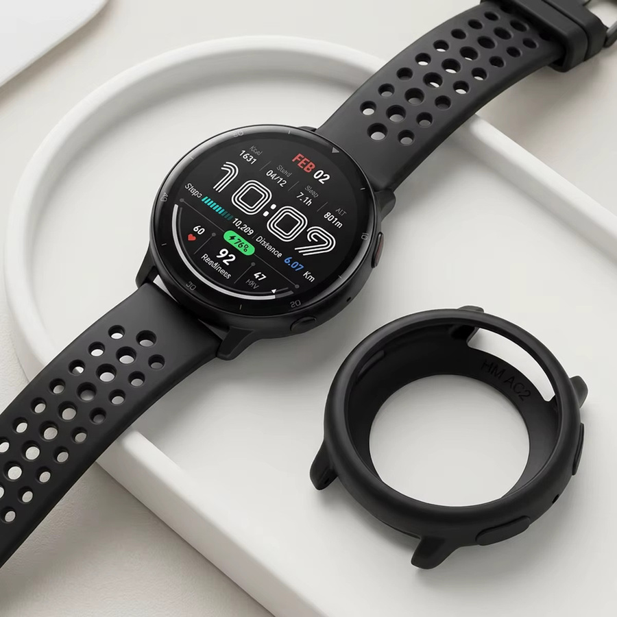 FancyWrist Uhrenhülle Silikon, Schwarz, Amazfit Active 2 - Bild 4