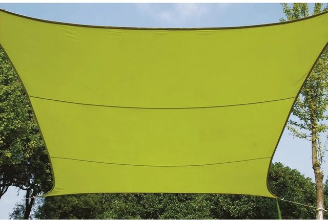 Perel Viereck-Sonnensegel in Limegrün, B/B: 360 x 360 cm - Bild 1