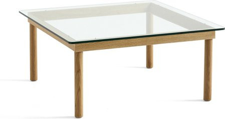 HAY Kofi Beistelltisch Quadratisch aus Glas in Transparent mit Rippenstruktur - Bild 1