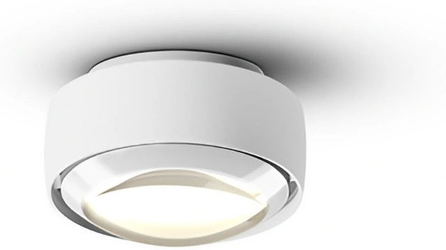 Occhio VOLT LED-Deckenstrahler in Weiß matt mit glänzend weißer Linse und Contour C80, dimmbar, 2700K - Bild 1