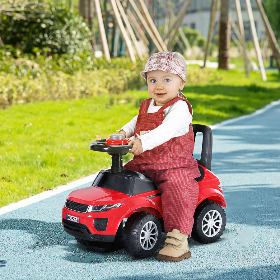 HOMCOM Kinderfahrzeug Lauflernhilfe, mit Hupe und Stauraum, Rot, ab 1 Jahr - Bild 2