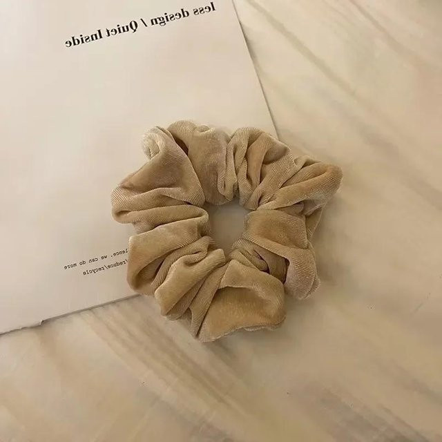 Scrunchie Damen, Plüsch, apricot - Bild 1