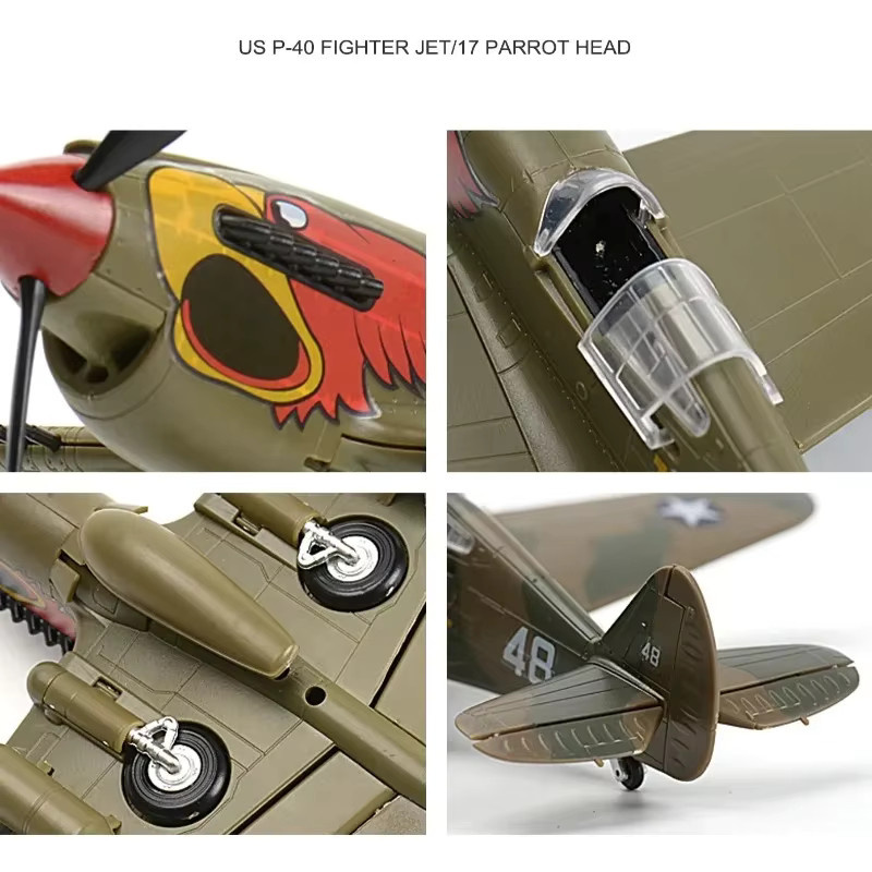 GRAPMAN P-40 Fighter Jet China Flying Tigers, Kunststoff-Montagemodell, 1:48 - Bild 2