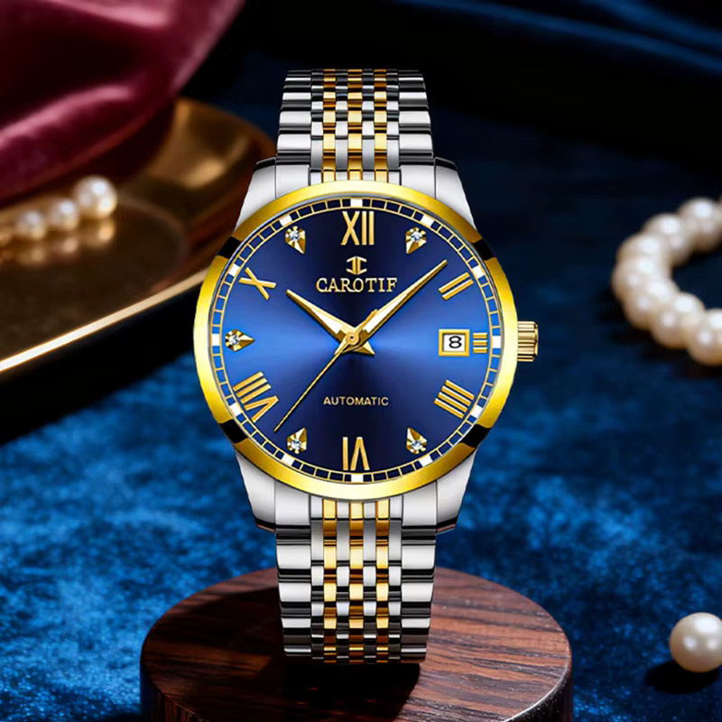 CAROTIF Armbanduhr, Analoguhr, Edelstahl, Silber, Datum, Herren - Bild 2