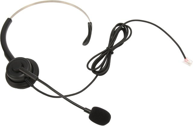 DIYelecs Professionelles Telefon-Headset mit Einzelohr und Geräuschunterdrückung in Schwarz - Bild 1
