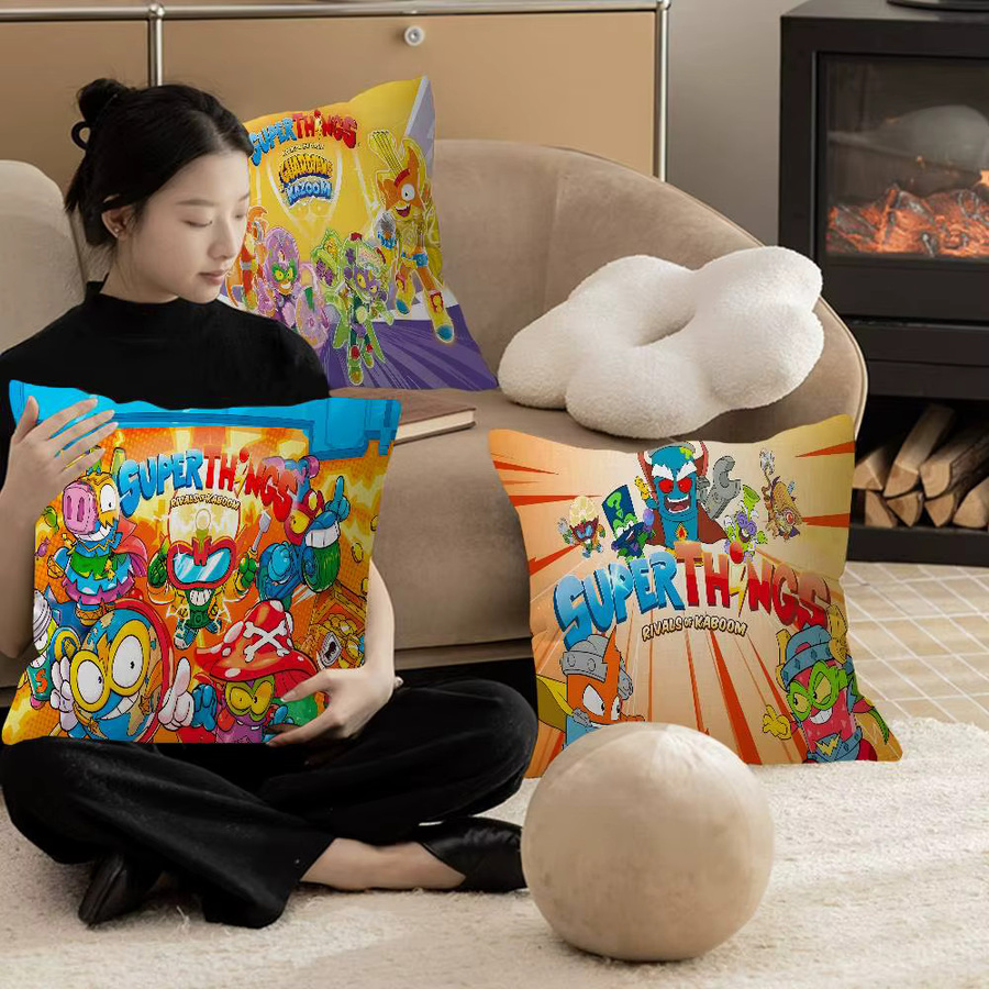 Potdemiel Kissenbezug mit Cartoon-Super-Zings-Motiv, Mehrfarbig, B/H: 45 x 45 cm - Bild 3