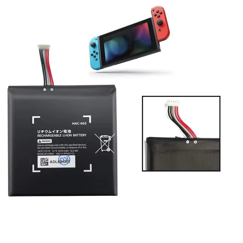 Nintendo Switch Akku HAC-003 mit 4310 mAh in Schwarz für HAC-001 und HAC-A-BPHAT-C0 - Bild 5