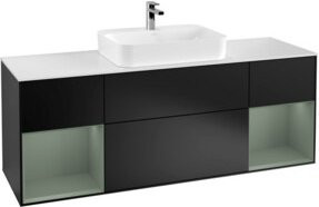 V&B Waschtischunterschrank Finion in Blau lackiert, B/T/H: 160 x 60 x 50,1 cm - Bild 1