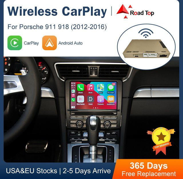 Road Top Kabelloses CarPlay und Android Auto Interface für Porsche PCM 3.1 in Schwarz - Bild 1