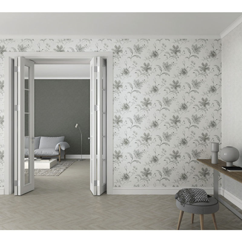 Marburg Vliestapete Shades mit floralem Blumenmuster in Grau - Bild 3