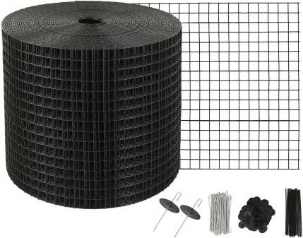 VEVOR Solar Panel Bird Guard Roll Kit mit 12,7 mm Drahtgeflecht und 60 Aluminiumlegierung-Befestigungen, B/H: 15,24 x 3048 cm - Bild 1