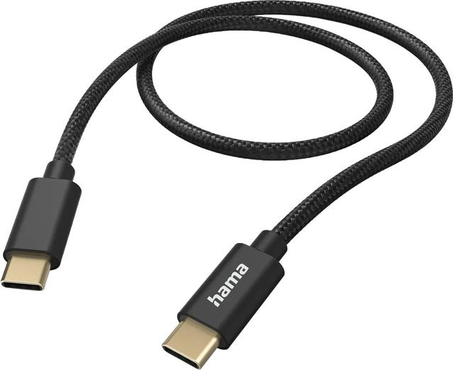 Hama USB-C Ladekabel Fabric Nylon Schwarz 1,5 m - Bild 1