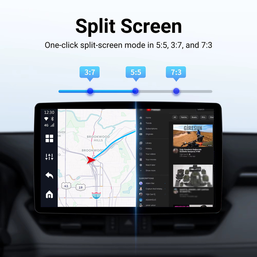 OTTOCAST P3 Lite OttoAiBox Drahtlose CarPlay Android AI Box mit YouTube und TikTok Unterstützung in Schwarz - Bild 4