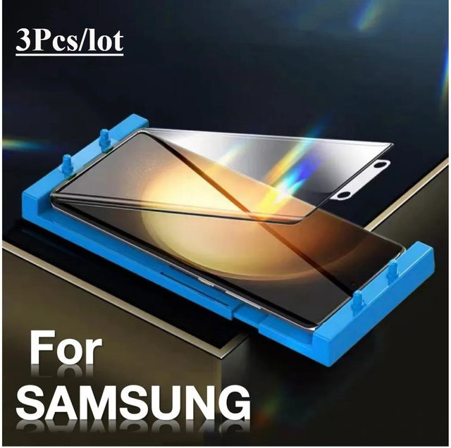 3er-Set Keramik Hydrogel Displayschutz Folie für Samsung Galaxy S25 Ultra S25 S24 S23 Ultra S22 S21 S20 S10 S9 S8 Note 20 transparent - Bild 1